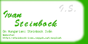 ivan steinbock business card